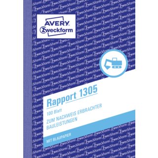 1305 Rapport, DIN A6, vorgelocht, 100 Blatt, weiß