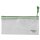 Rei&szlig;verschlusstaschen - transparent/gr&uuml;n, A6, 200 x 100 mm
