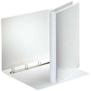 Ringbuch Präsentation, mit Taschen, A4, PP, 4 Ringe, 16 mm, weiß