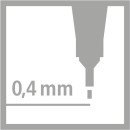 Feinliner point 88 EF 0,4mm warmgrau