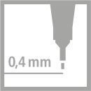 Feinliner point 88 EF 0,4mm beige