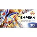 Malfarbe Tempera - 10 x 16ml Tuben, sortiert