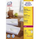 Avery Zweckform® LR7160-100 Recycling Adress-Etiketten, 63,5 x 38,1 mm, Geeignet für Deutsche Post INTERNETMARKE, 100 Blatt/2.100 Etiketten, weiß