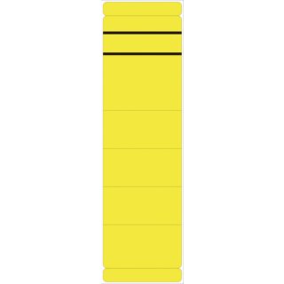 Ordner Rückenschilder - breit/kurz, 10 Stück, gelb