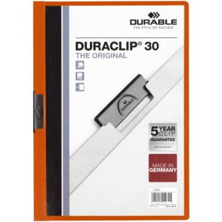 Klemm-Mappe DURACLIP® 30, DIN A4,orange