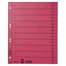 Leitz 1658 Trennblatt - A4berbreite, durchgefärbter Karton, 100 Stück, rot