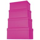 Geschenkkarton - 4 tlg., hoch, pink
