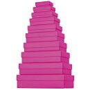Geschenkkarton - 10 tlg., flach, pink