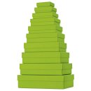 Geschenkkarton - 10 tlg., flach, hellgrün