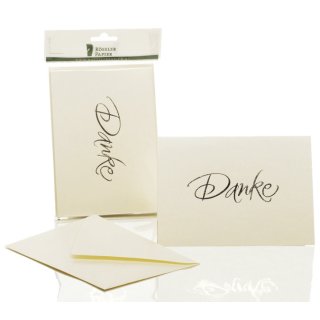 Briefkarte Danke - B6 HD, 5 Karten/5 Umschläge, candle