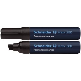 Schneider Permanentmarker Maxx 280, nachfüllbar, 4+12 mm, schwarz