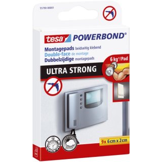 Tesa® Montageklebeband - Powerbond® Ultra Strong Pads, 6 x 2cm