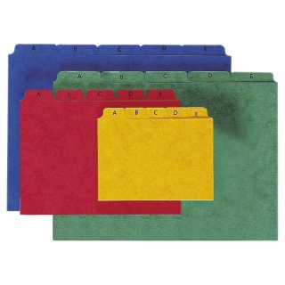 Kartei-Leitregister A - Z - für Größe A6 quer, blau