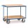 Tischwagen bis 500 kg, mit 2 B&ouml;den aus Holz 850 x 500 mm FETRA 2400