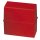 Karteibox DIN A8 quer - f&uuml;r 200 Karten mit Stahlscharnier, rot