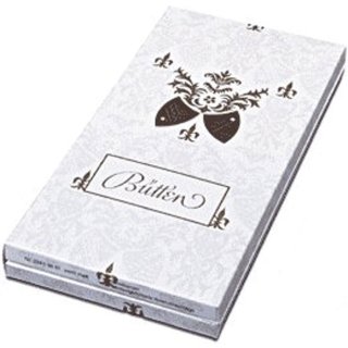 Kartenmappe Bütten - weiß, Packung mit 20 Karten und 20 Briefhüllen, DL/DL