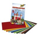 Fotokartonblock - 22 x 33 cm, 300 g/qm, farbig sortiert, Block mit 10 Blatt