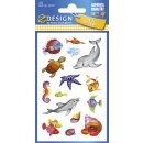 Z-Design 53707, Kinder Sticker, Meerestiere, 2 Bogen/30 Sticker