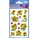 Z-Design 54171, Deko Sticker, Sonnenblumen, 2 Bogen/28 Sticker