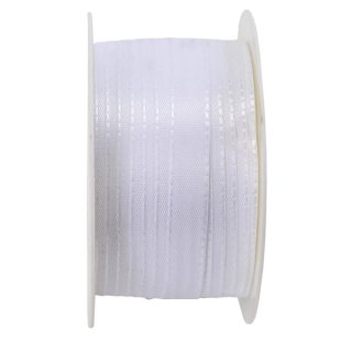 Basic Taftband - 10 mm x 50 m, weiß
