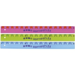 Lineal Kunststoff SOFTIE®FLEX - 30 cm, flexibel, sortiert