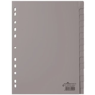 Durable Register - PP, blanko, grau, A4, 15 Blatt