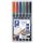 Feinschreiber Universalstift Lumocolor&reg; permanent, B, STAEDTLER Box mit 6 Farben