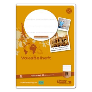 Vokabelheft - LIN53, A5, 32 Blatt, 80g/qm, 9 mm, liniert