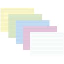 Karteikarten - DIN A7, liniert, farbig sortiert, 100 Karten