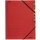 3907 Ordnungsmappe - 7 F&auml;cher, A4, Pendarec-Karton (RC), 430 g/qm, rot