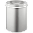 Papierkorb Safe rund 15 Liter, metallic silber