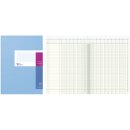 Spaltenbuch Kopfleisten-Ausführung-A4, 16 Spalten, 40 Blatt, Schema über 2 Seite