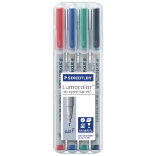 Feinschreiber Lumocolor® Universalstift non-perm., F, STAEDTLER Box mit 4 Farben