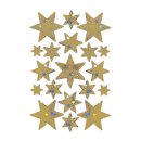 Herma 3902 Sticker DECOR Sterne 6-zackig, gold, Holographie