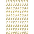 4151 Zahlen 8 mm 0-9 wetterfest Folie gold transparent 2