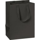 Geschenktragtasche Uni schwarz 14x10x8cm