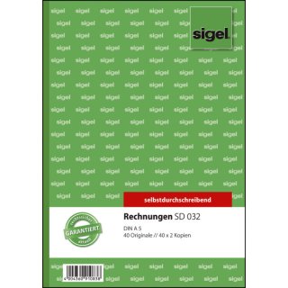 Rechnungen - A5, 1., 2. und 3. Blatt bedruckt, SD, MP, 3 x 40 Blatt