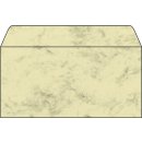 Umschlag, Marmor beige, DIN lang (110x220 mm), 90 g/qm, 50 Umschläge