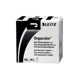 Leitz Orgacolor® Buchstabensignal J, 250 Stück, schwarz
