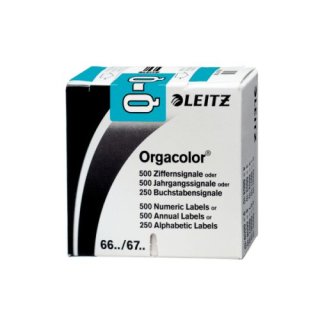 Leitz Orgacolor® Buchstabensignal Q, 250 Stück, blau