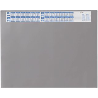 Schreibunterlage mit Jahreskalender, PVC, 650 x 520 mm, 2 mm, grau