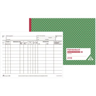 Fahrtenbuch für Lkw - SD, 2 x 25 Blatt, DIN A5 quer