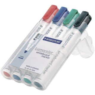 Board-Marker Lumocolor® 351 whiteboard marker, STAEDTLER Box mit 4 Farben