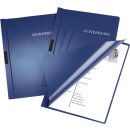 Bewerbungsmappe mit Clip, Hart-/Weichfolie, A4, 30 Blatt, dunkelblau