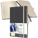 Buchkalender Look 2025 A5 grey-white