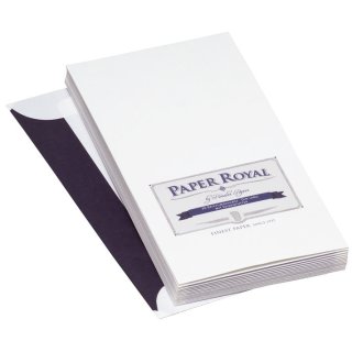 Paper Royal Briefhüllen - DIN lang mit Seidenfutter, 20 Stück, weiß