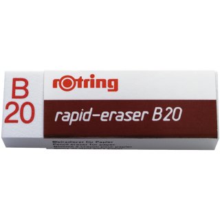 Radierer rapid-eraser B20, Polyvynilchlorid, 22 x 66 x 13 mm