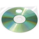 CD/DVD-Hüllen selbstklebend - mit selbstklebender Lasche, transparent, 10 Stück