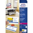 Avery Zweckform® C32016-25 Premium Visitenkarten, 85 x 54 mm, beidseitig beschichtet - satiniert, 25 Blatt/250 Karten