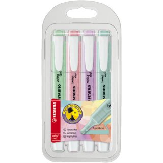 Textmarker swing® cool Pastel Edition - Etui mit 4 Stiften